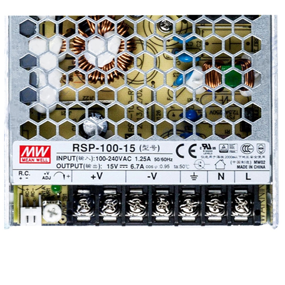 明緯******PFC電源 RSP-100-15 直流15V6.7A開關電源 3年質(zhì)保